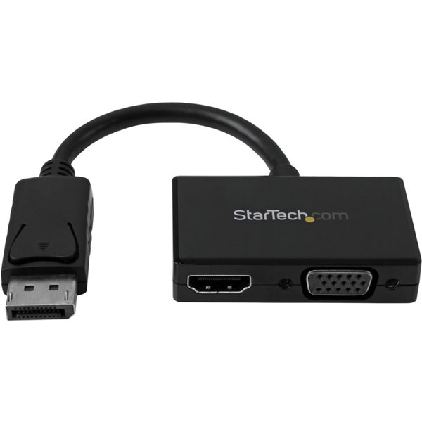 StarTech.com DisplayPort to HDMI or VGA Adapter - Travel DP A/V Converter, DP to HDMI or VGA Monitor Adapter