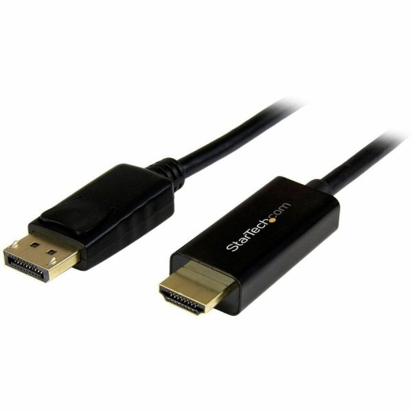 StarTech.com 6ft (2m) DisplayPort to HDMI Adapter Cable, 4K 30Hz, Passive DP 1,2 to HDMI Monitor Converter Cable