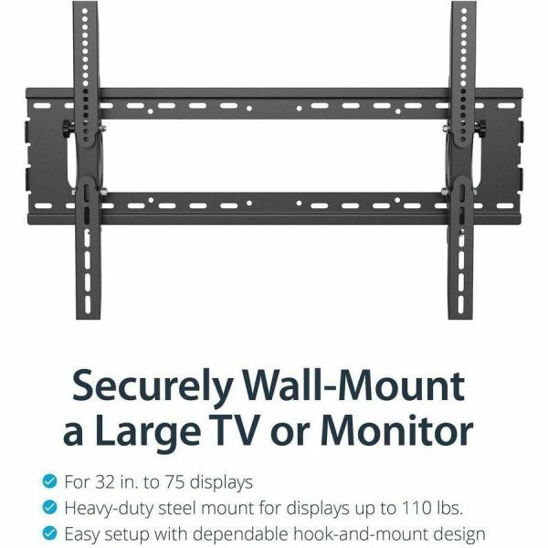 StarTech.com Flat Screen TV Wall Mount - Tilting - For 32 to 75 TV - Steel – Image 8