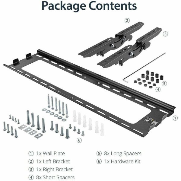 StarTech.com Flat Screen TV Wall Mount - Tilting - For 32 to 75 TV - Steel – Image 12