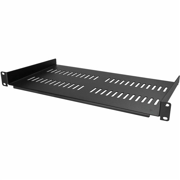 StarTech.com 1U 19 Vented Server Rack Cabinet Shelf - Fixed 10in Deep Cantilever Tray w/Cage Nuts