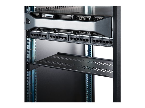 StarTech.com 1U 19 Vented Server Rack Cabinet Shelf - Fixed 10in Deep Cantilever Tray w/Cage Nuts – Image 4