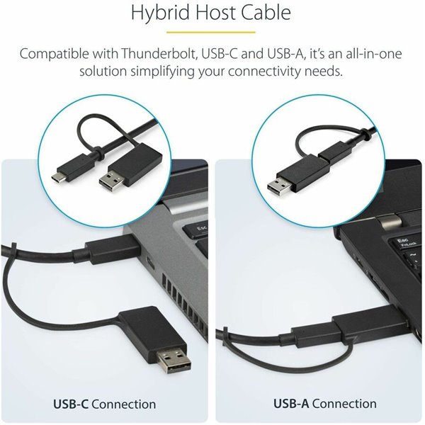 StarTech.com Universal Laptop Docking Station, Hybrid USB-C & USB-A Dock, Dual 4K DP/HDMI, 100W PD, Mac/Win/Chrome, GbE – Image 14