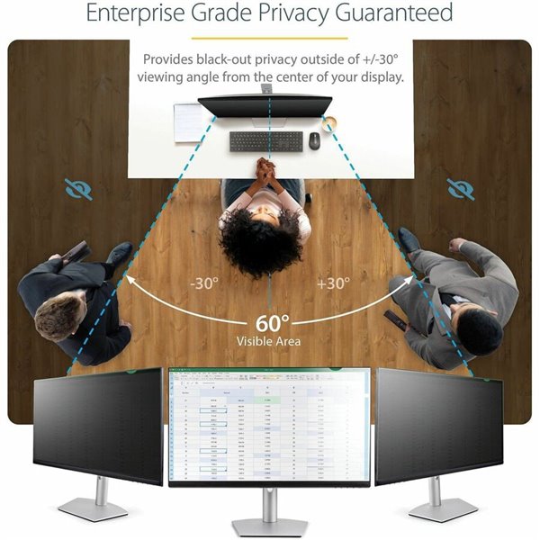 StarTech.com 24in Monitor Privacy Screen, Anti-Glare Blue Light Filter, Screen Protector, Matte/Glossy, TAA Compliant – Image 8