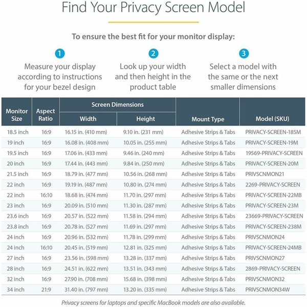 StarTech.com 24in Monitor Privacy Screen, Anti-Glare Blue Light Filter, Screen Protector, Matte/Glossy, TAA Compliant – Image 11