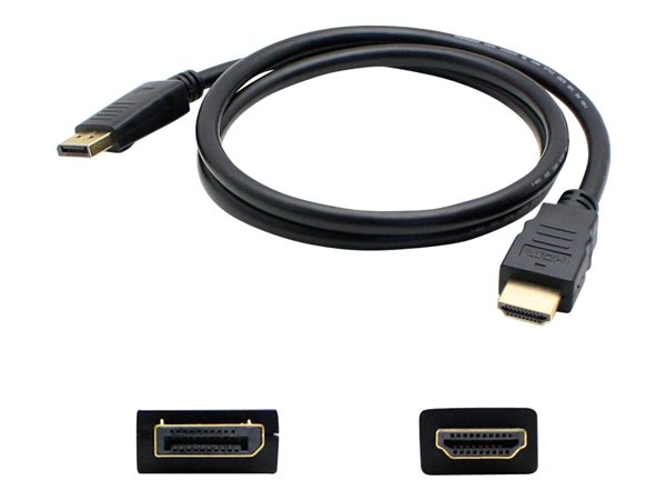 AddOn 6ft DisplayPort Male to HDMI Male Black Cable (Requires DP++)