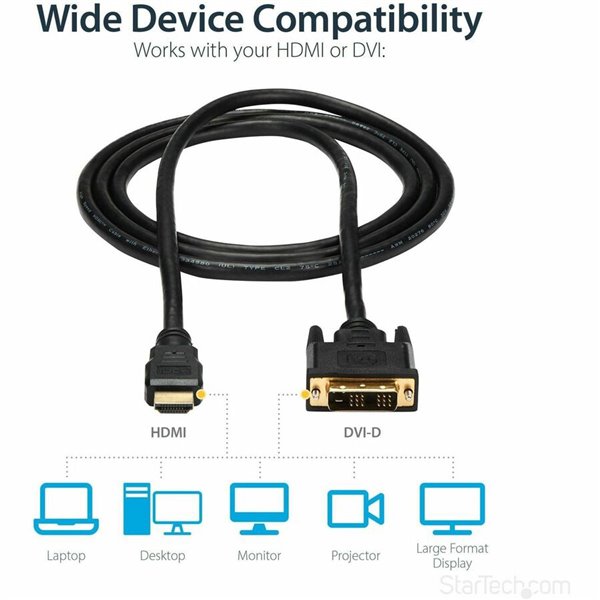 Câble HDMI à DVI-D 6 pi de StarTech.com - M/M - Câble d'adaptateur DVI à HDMI – Image 5