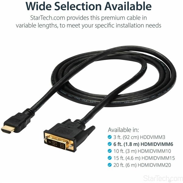 Câble HDMI à DVI-D 6 pi de StarTech.com - M/M - Câble d'adaptateur DVI à HDMI – Image 7